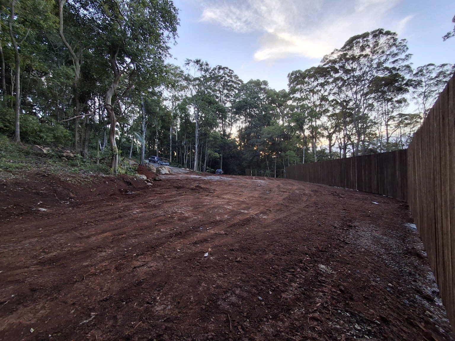 Excavator earthworks