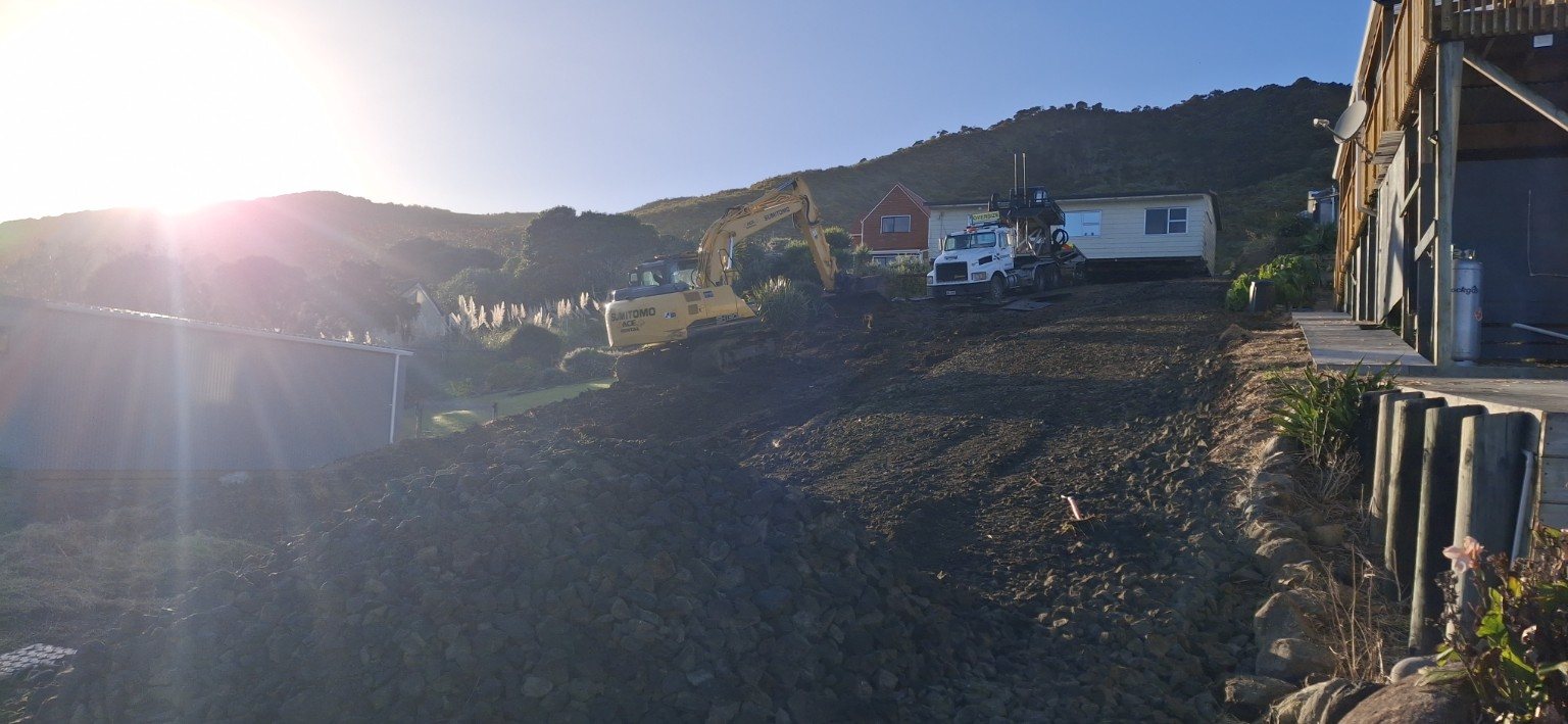 Excavator working on a Sunshine Coast residential site
